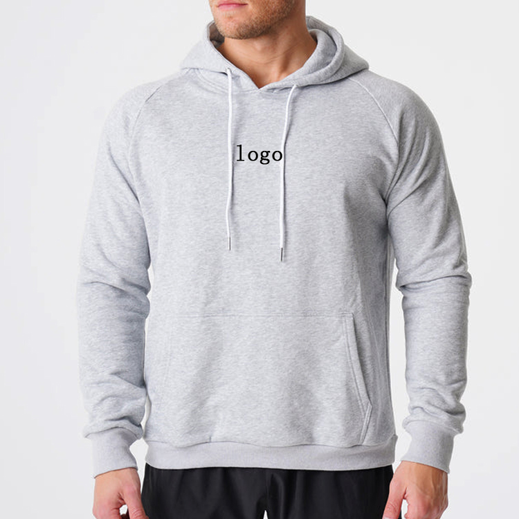 High Quality Heavy Weight Custom Raglan Sleeve Athletic Men Plain Cotton Hoodies Custom Logo