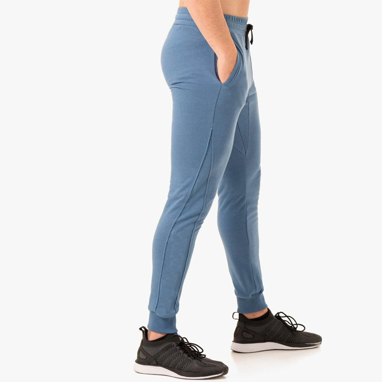 Wholesale Breathable Drawstring Waist Men Cotton Gym Jogger Pants With Pocket detail pictures