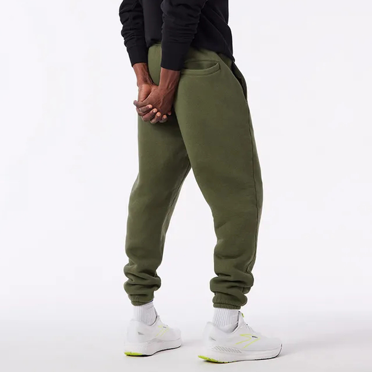 Custom Drawstring Waist Men Jogger Pants High Quality 100% Cotton Sweat Pants With Pocket detail pictures