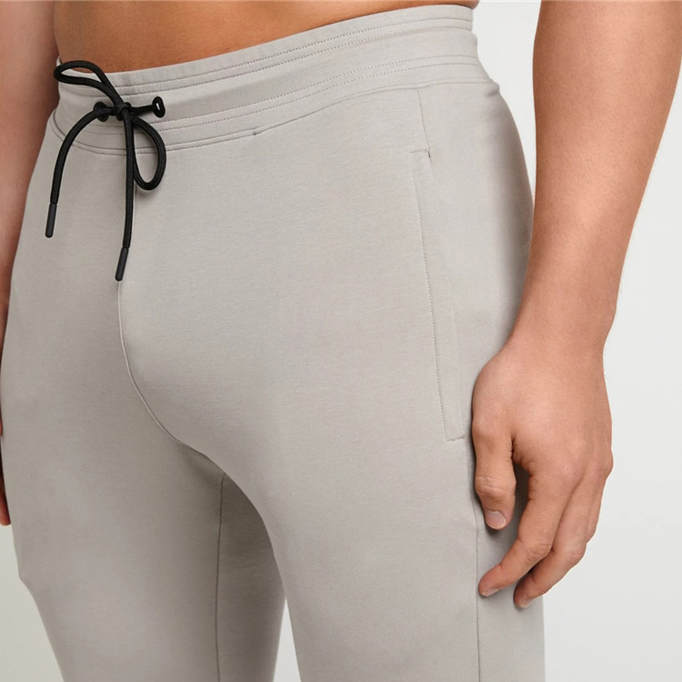 Wholesale High quality Custom Cotton Workout Men Slim Fit Gym Joggers With Zipper Pocket detail pictures
