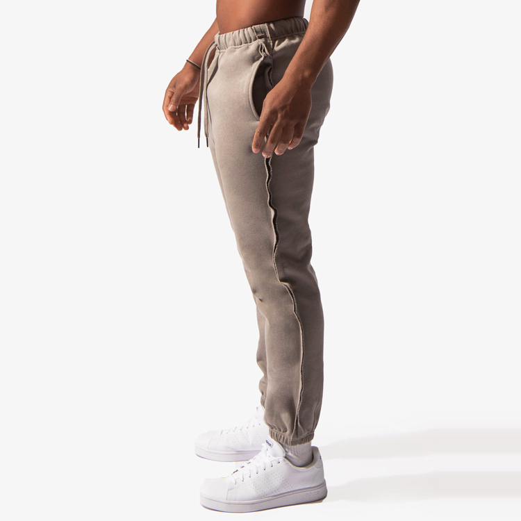 Custom French Terry Cotton Sweat Pants Flattering Cuffed Hem Men Sports Joggers detail pictures