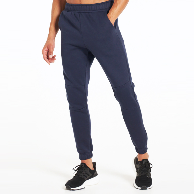 Custom High Quality Elastic Waist Slim Fit Fleece Sports Sweatpants Men Joggers detail pictures