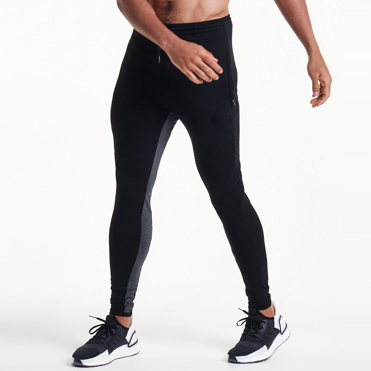 High Quality Custom Embroidery Logo Workout Men Fitness Slim Fit Tapere Jogger Pants detail pictures