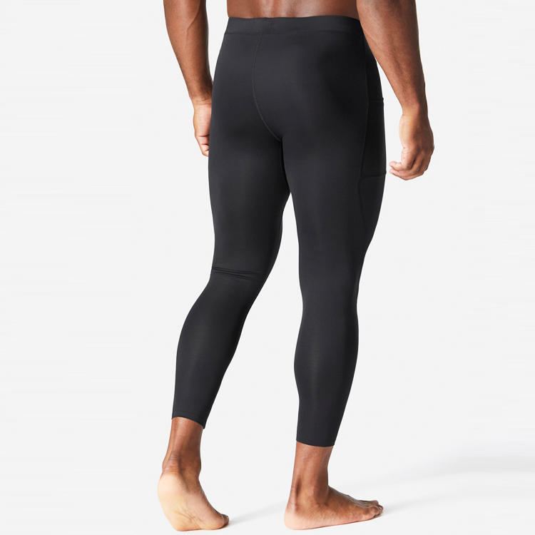Custom Fitness Sports Active wear Mens Gym Tights Black Leggings With Pocket detail pictures