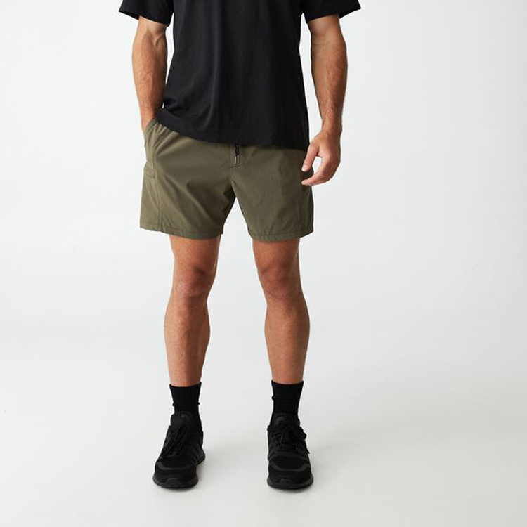 Wholesale Lightweight Quick Dry Drawstring Waist Active Gym Sports Nylon Shorts For Men detail pictures