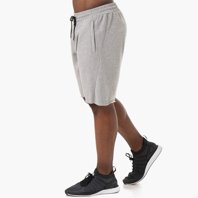 Wholesale Customized French Terry Cotton Men Workout Sports Sweat Shorts With Pockets detail pictures