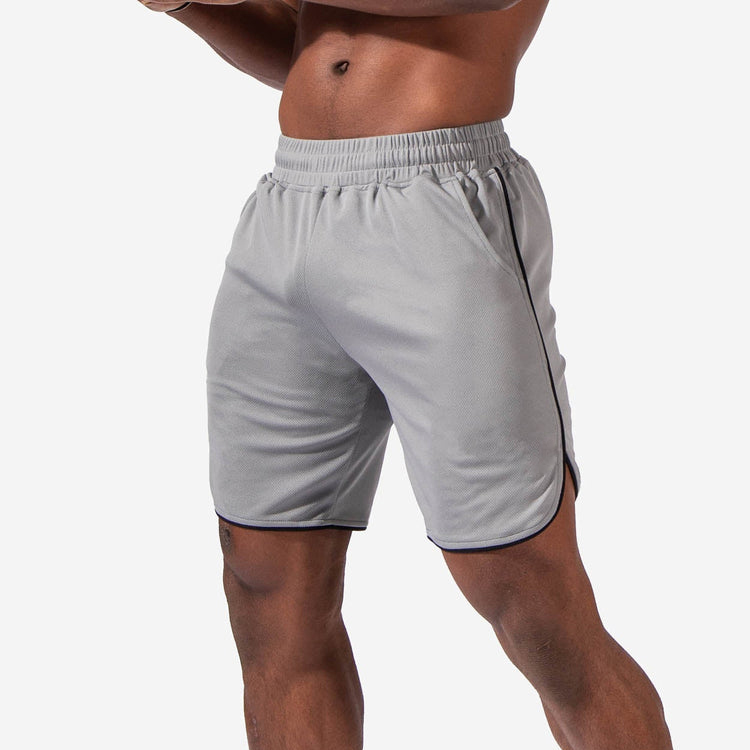 Moisture Wicking 100% Polyester Elastic Waist Men Basketball Gym Shorts With Pocket detail pictures