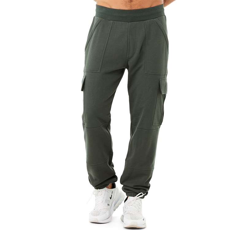 New Arrivals Wholesale Elastic Waist Loose Fit Workout Custom Men Cargo Sweat Pants