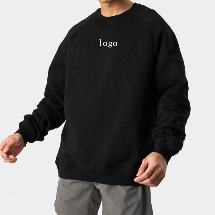 Wholesale Fleece Cotton Polyester Custom Crewneck Oversized Workout Plain Sweatshirts For Men