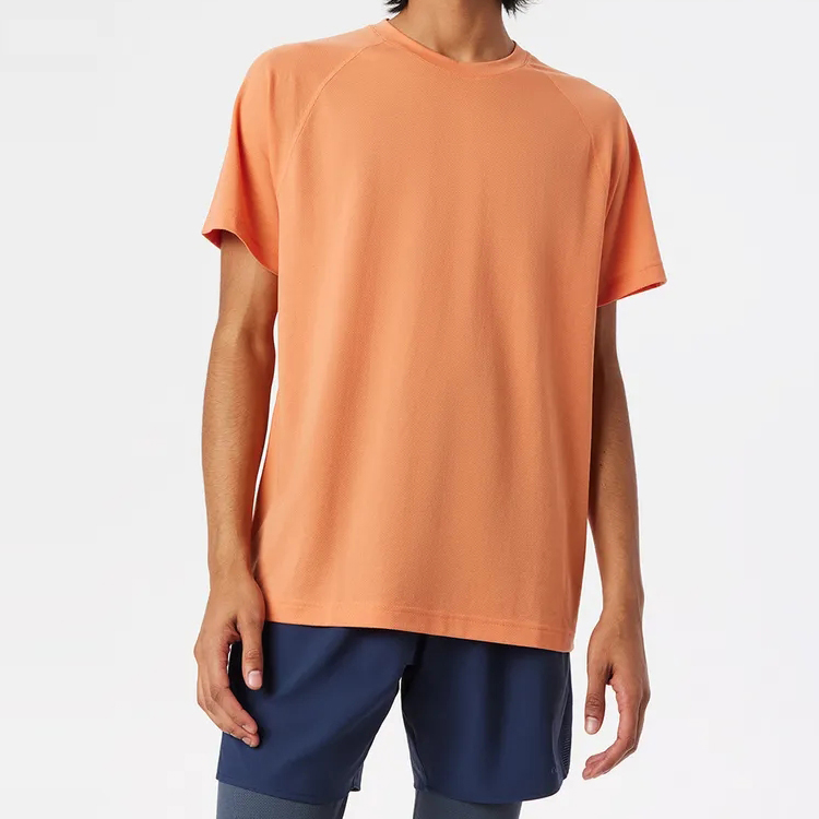 High Quality Wholesale Custom Design Gym Sports Workout Cotton Blank T Shirt For Men detail pictures