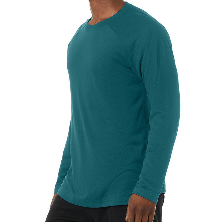 High Quality Workout Blank Custom Plain Mens Long Sleeve Gym Sports T Shirts detail pictures