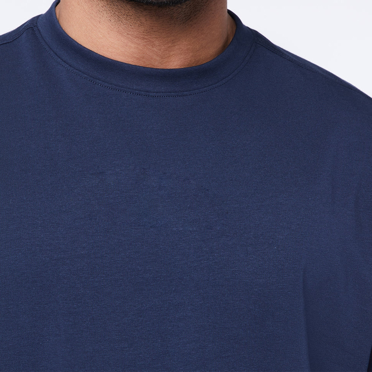 Streetwear 100% Cotton Plain Crew Neck Blank T Shirt Custom Logo Printing For Men detail pictures