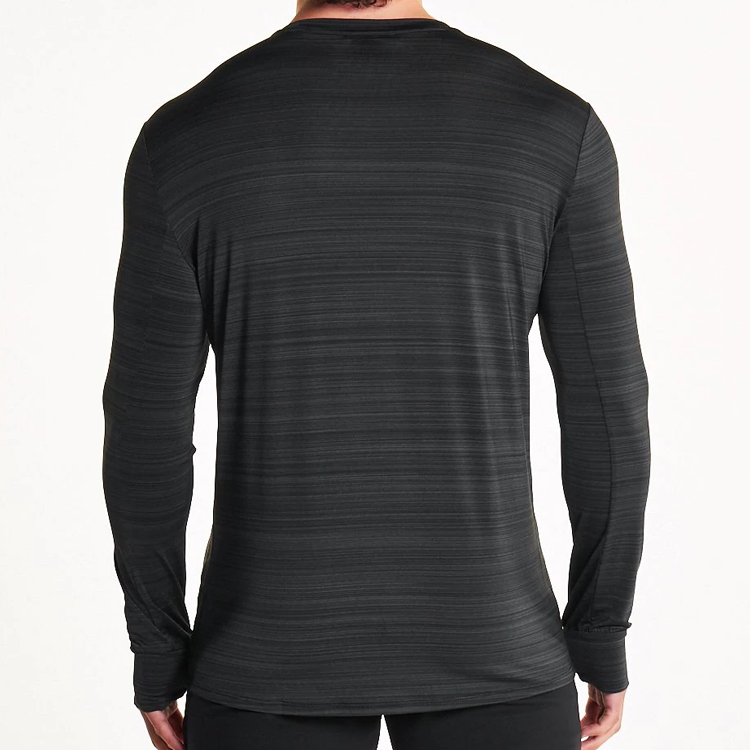 Custom Polyester Workout Men Gym Plain Long Sleeve T Shirts With Thumb Hole detail pictures