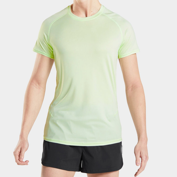 Wholesale Quick Dry Polyester Mesh Panel Slim Fit Workout Plain Gym T Shirts For Men