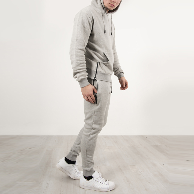 Sport Running Wholesale Custom Logo Mens Slim Fit Sweatsuit Hoodie Jogging Suits Sets detail pictures