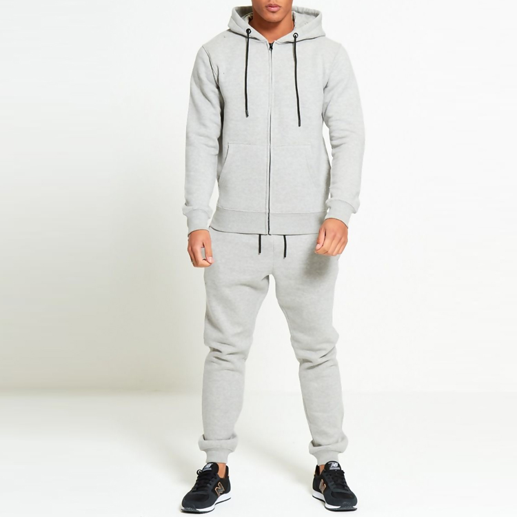 Custom Logo High Quality Gym Running Zip Up Jogger Set Men Slim Fit Workout Tracksuits