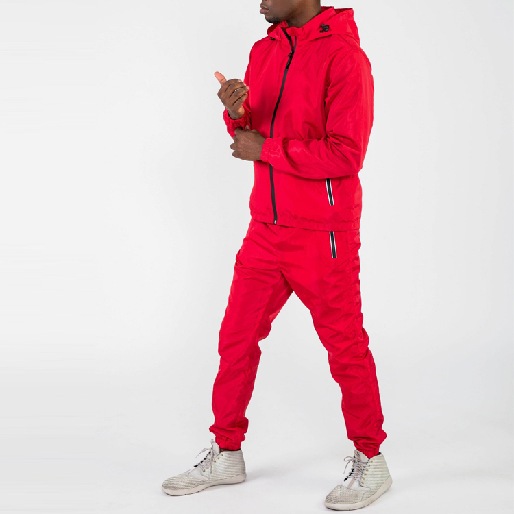 Lightweight Quick Dry Polyester Jogger Track Suit Windbreaker Tracksuit Set For Men