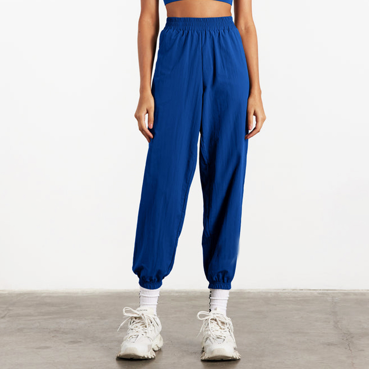 Wholesale Lightweight Elastic Waist Fitness Sports Nylon Jogger Track Pants For Women