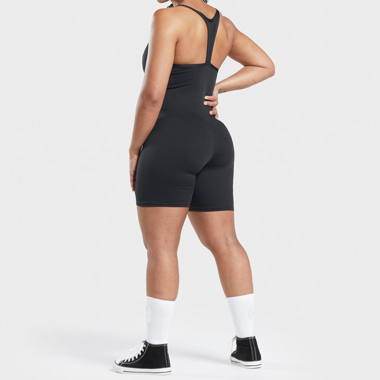 Wholesale Fitness Sexy Bodysuit Women Yoga Sport One Piece Slim Fit Shorts Jumpsuit detail pictures
