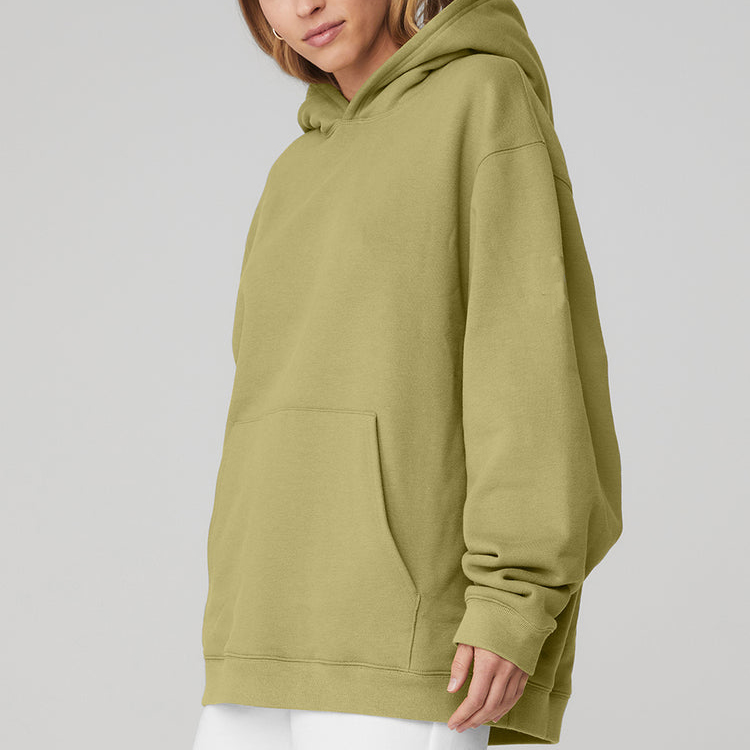 High Quality Custom Workout Blank 100% Cotton Oversize Women Gym Hoodie With Pocket detail pictures
