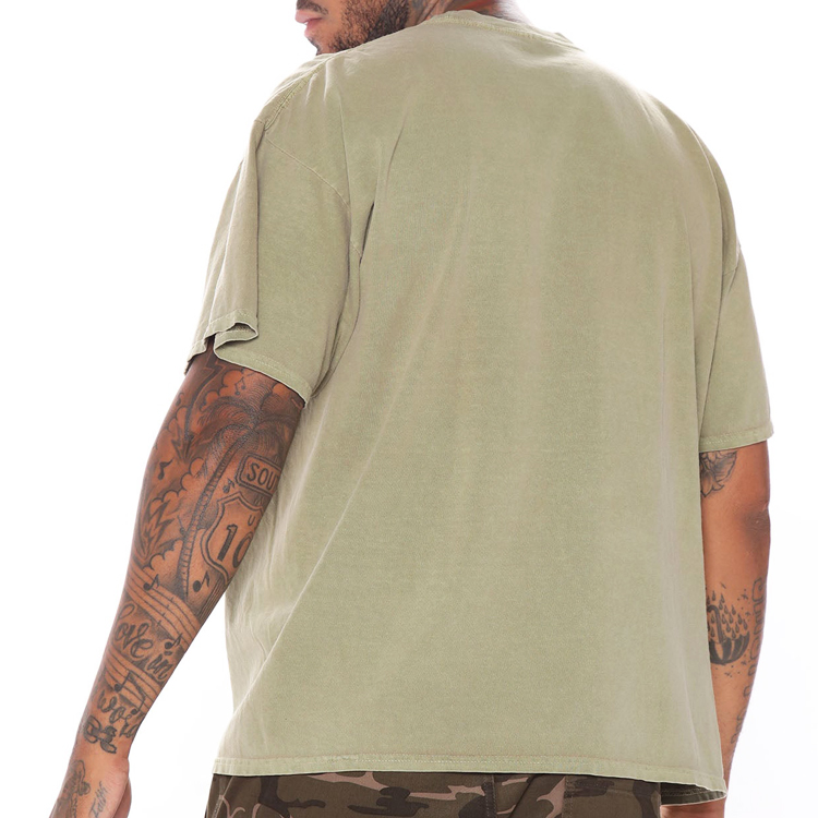 High Quality 100% Cotton Crew Neck Plain Sports Workout Oversized T Shirts For Men detail pictures