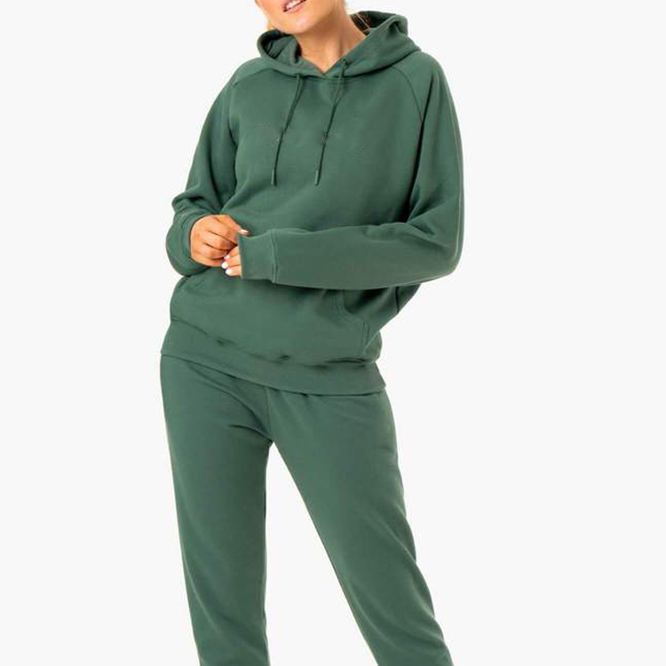 High Quality Custom Printing 100%Cotton Plain Workout Pullover Hoodies For Women detail pictures