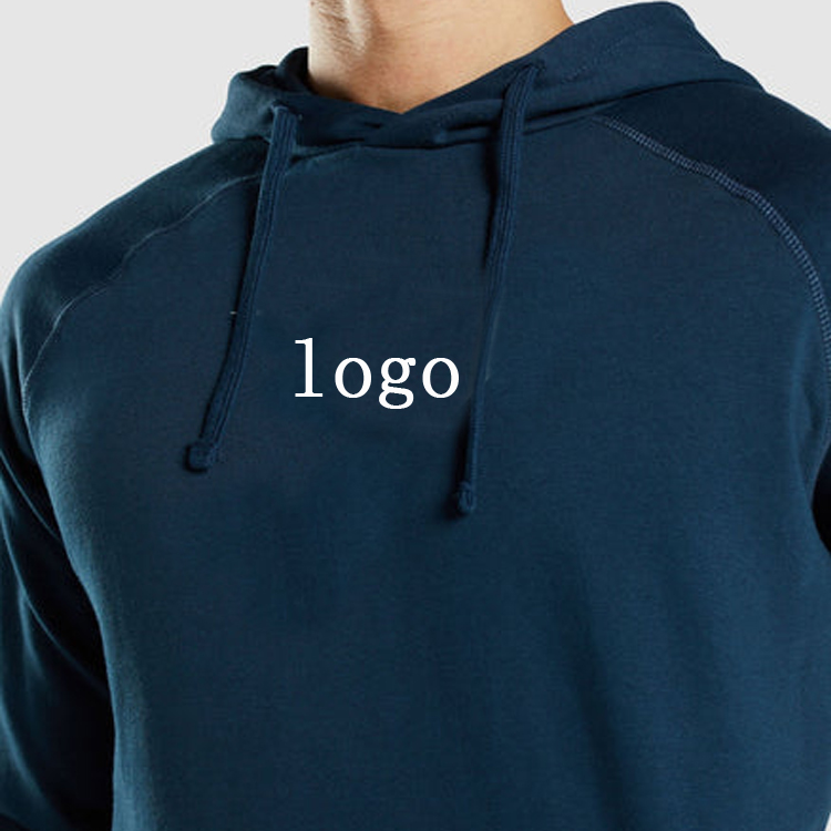 High Quality Fleece Inside Custom Printing Men Slim Fit Plain Hoodies With Pocket detail pictures
