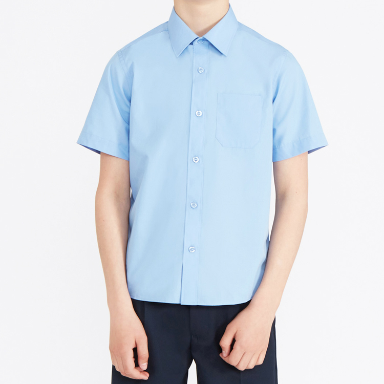 School Uniform Shirts Custom Blue Students T Shirts