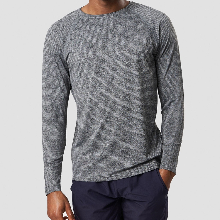 High Quality Quick Dry Gym Fitness Polyester Sports Long Sleeve Men Custom T Shirts