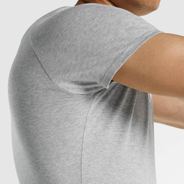 High Quality Bodybuilding Raglan Slim Fit Men Custom Blank Gym Sports T Shirts detail pictures