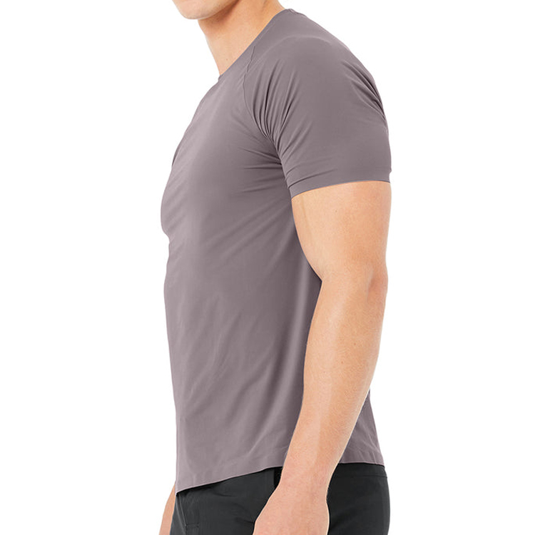 Latest Design Wholesale Custom Blank Slim Fit Polyester Spandex Men Fitness T Shirts detail pictures