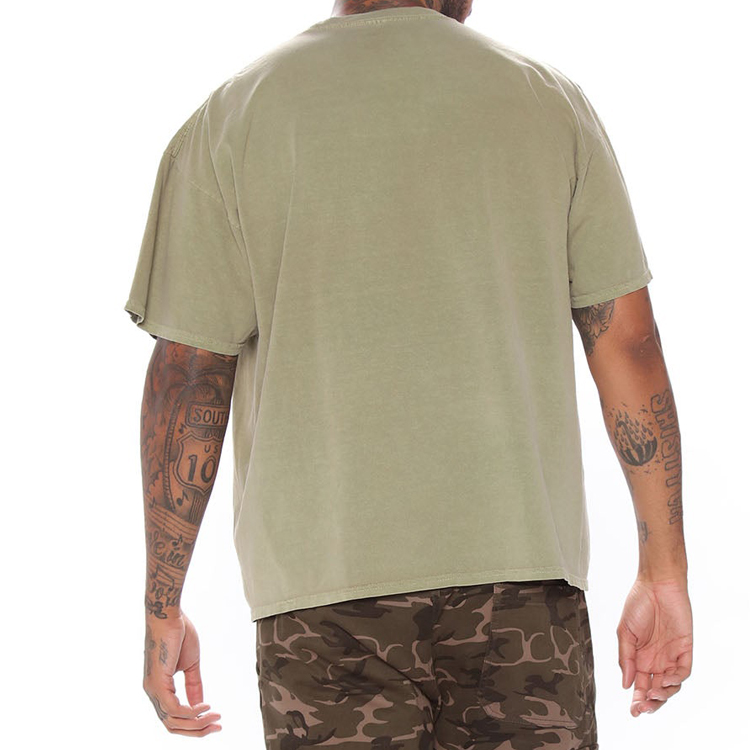 High Quality 100% Cotton Crew Neck Plain Sports Workout Oversized T Shirts For Men detail pictures