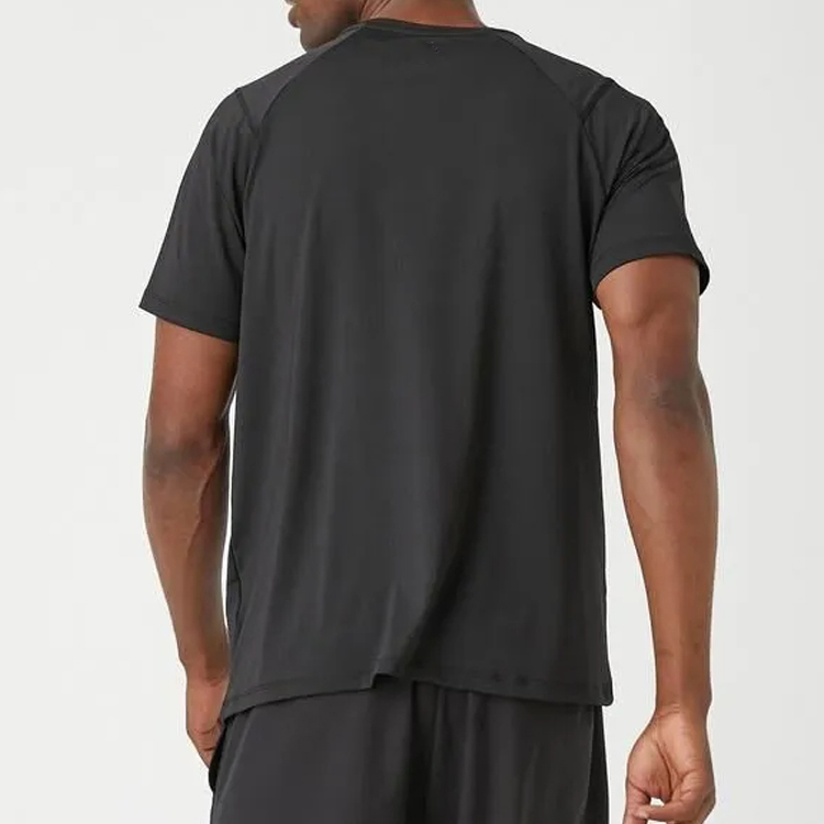 Wholesale Cool Dry Custom Logo Workout Fitness Gym Sports Men Plain T Shirts detail pictures
