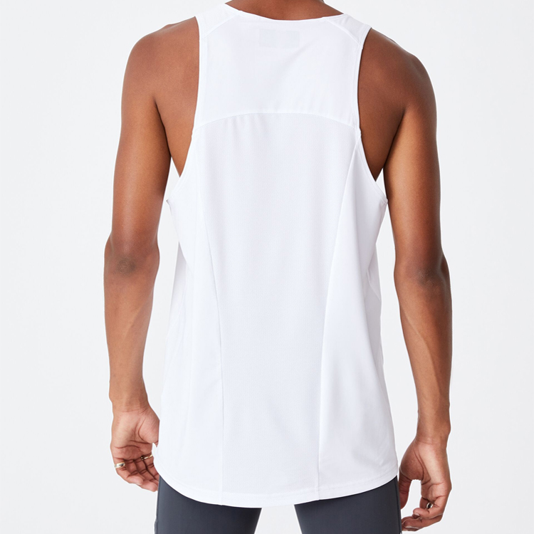 Wholesale Loose Fit Soft Cotton Custom Logo Printing Gym Sports Tank Top For Men detail pictures
