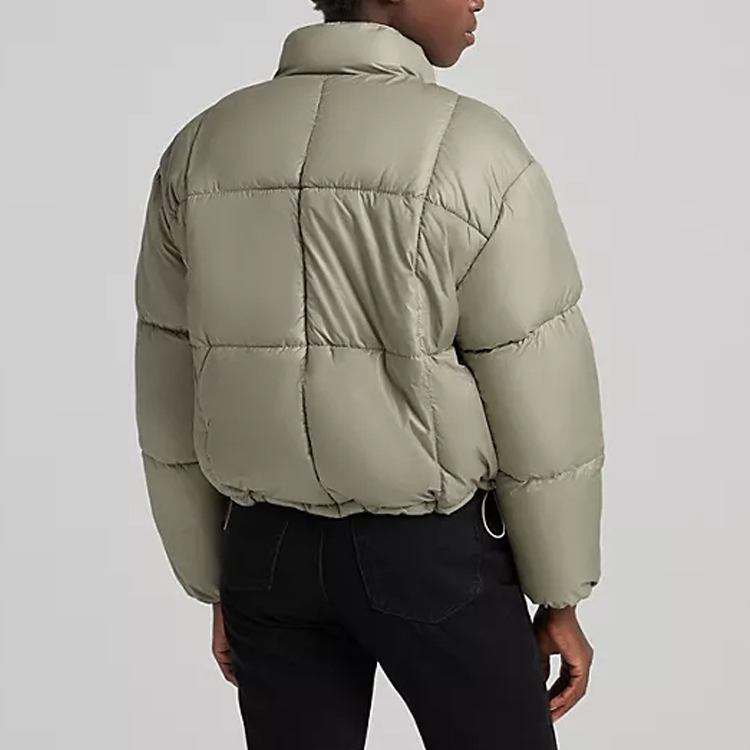 Wholesale Lighweight 100%Polyester Down Coat Goose Puffer Jacket For Women detail pictures