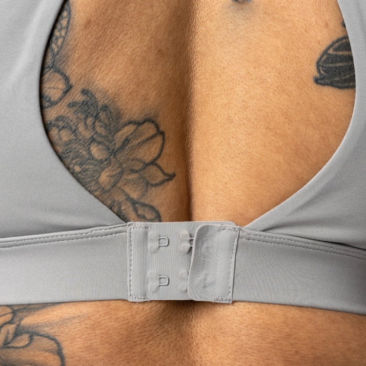 Athletic Custom Adjustable Straps Push Up Sports Bra Front Zipper Yoga Bra For Women detail pictures