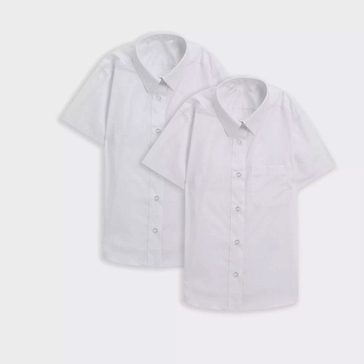 School Shirts Wholesale Custom White Students Uniform Tops