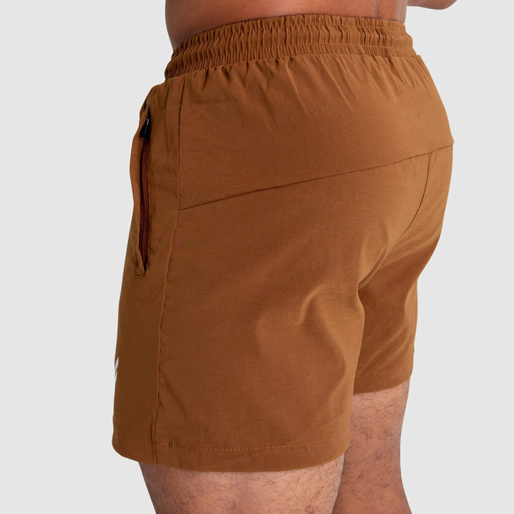 Four Way Stretch Quick Dry Polyester Elastic Waist Sports Athletic Shorts For Men detail pictures