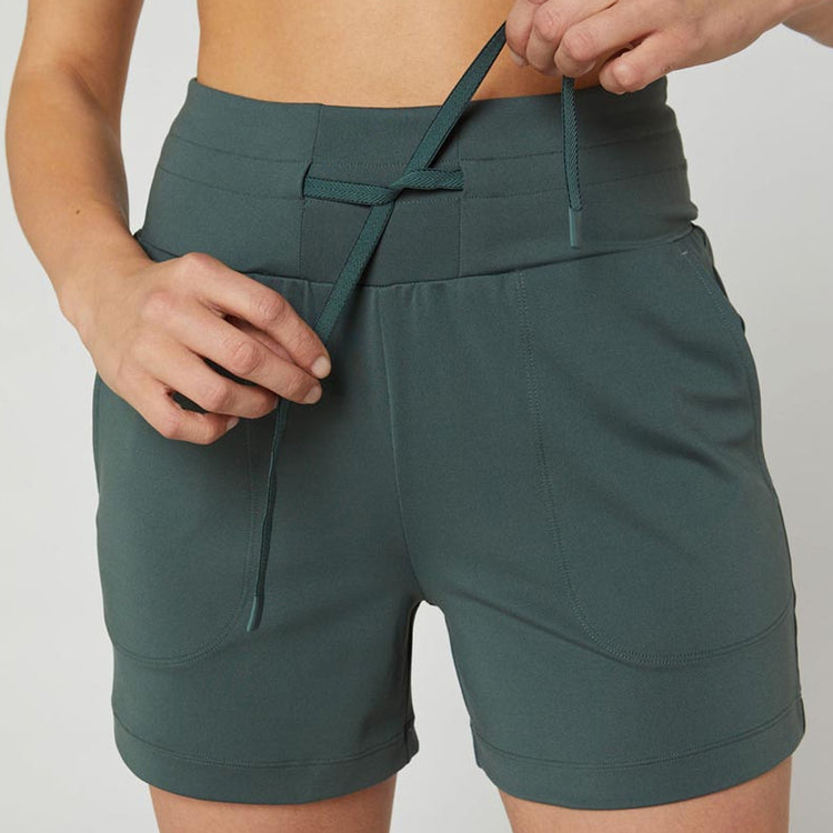 High Quality Lightweight Drawstring High Waist Athletic Workout Gym Shorts With Pocket detail pictures