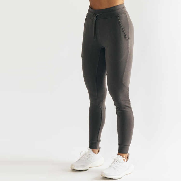 Wholesale OEM Sports Tapered Leg Pants Women Slim Fit Cotton Sweat Joggers