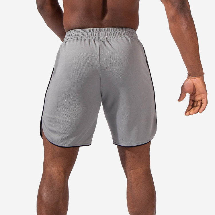 Moisture Wicking 100% Polyester Elastic Waist Men Basketball Gym Shorts With Pocket detail pictures