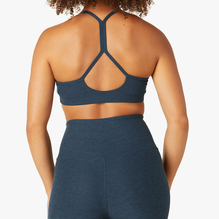 Latest Anti Shock Breathable Keyhole Fitness High Impact Women Sports Yoga Bra detail pictures