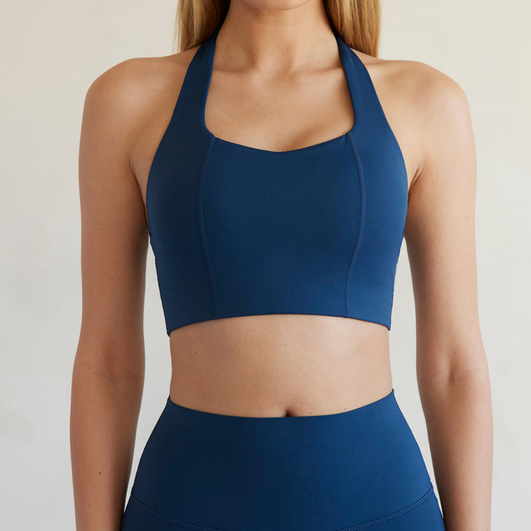 Breathable High Impact Sexy T Back V Neck Women Custom Padded Sports Yoga Bra