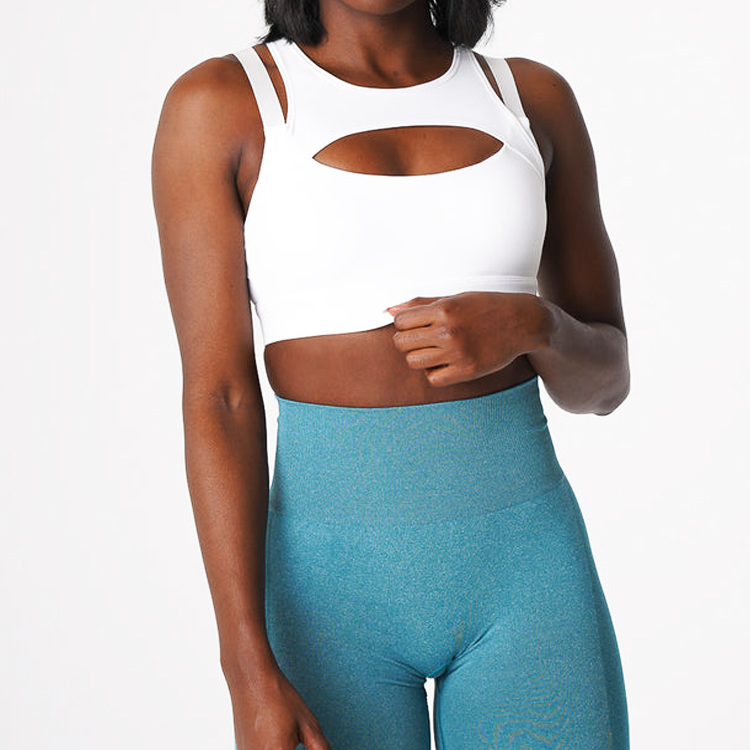 Sexy Sports Bra Custom High Impacek Hollow Out Women Yoga Bra