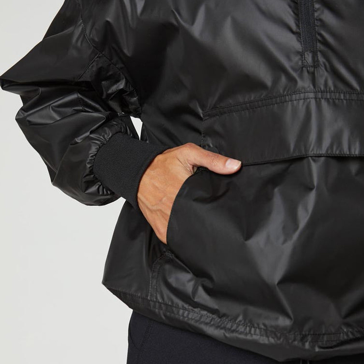 High Quality 100%Polyester Quarter Zipper Outdoor Windbreaker Gym Jacket For Women detail pictures