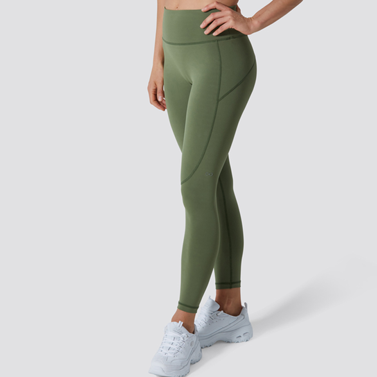 High Waist Four Way Stretch No Front Seam Sport Legging Women Fitness Yoga Tights detail pictures