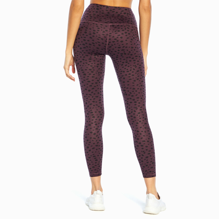 Custom Sublimated Printing High Waist Gym Pants 7/8 Yoga Tights Leggings For Women detail pictures