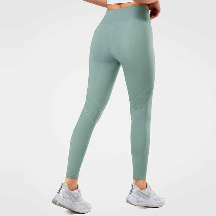 Wholesale Custom High Waist Airhole Running Women Yoga Sports Leggings Gym Tights detail pictures