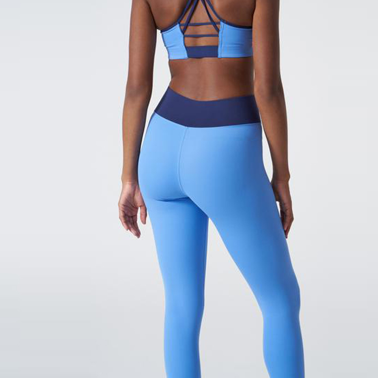 Wholesale Four Way Stretch Workout No Front Seam Custom High Waist Yoga Fitness Leggings detail pictures
