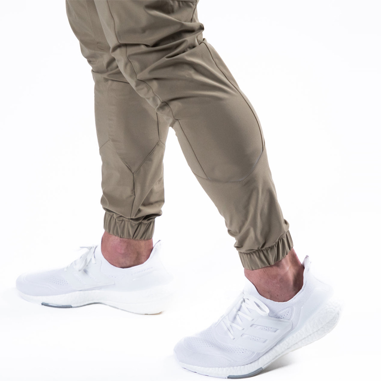 New Trendy 100% Polyester Custom Elastic Waist Men Track Jogger Pants With Elastic Bottom detail pictures